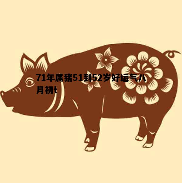 71年属猪51到52岁好运气八月初t的简单介绍