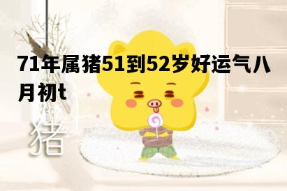 71年属猪51到52岁好运气八月初t的简单介绍