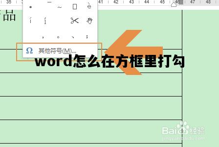 word怎么在方框里打勾，word怎么在方框里打勾写字