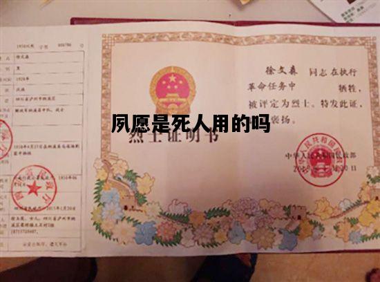 夙愿是死人用的吗，夙愿是死人用的吗为什么