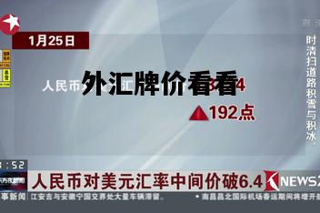 外汇牌价看看，外汇牌价实时查询下载