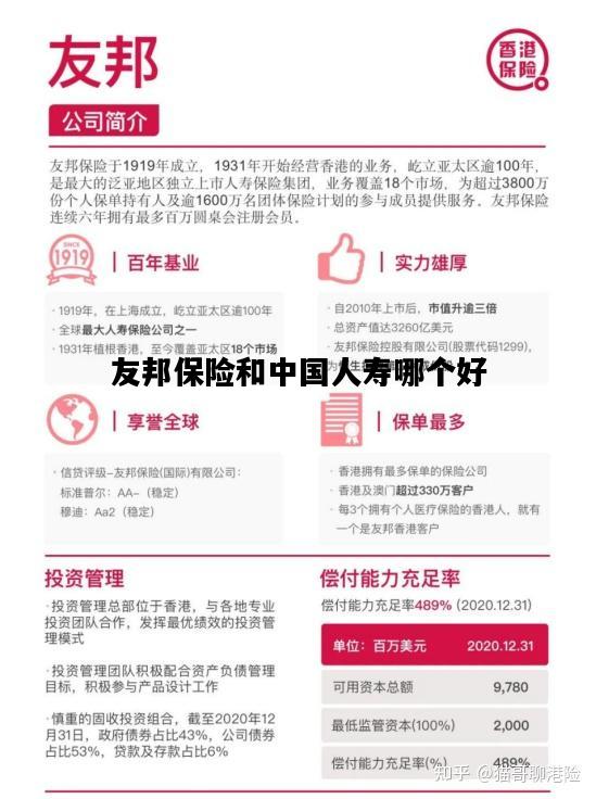 友邦保险和中国人寿哪个好，友邦和中国人寿哪个公司保险好