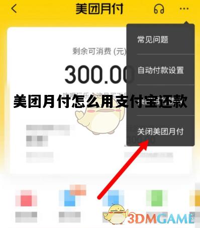 美团月付怎么用支付宝还款，美团月付怎么支付宝还款不了