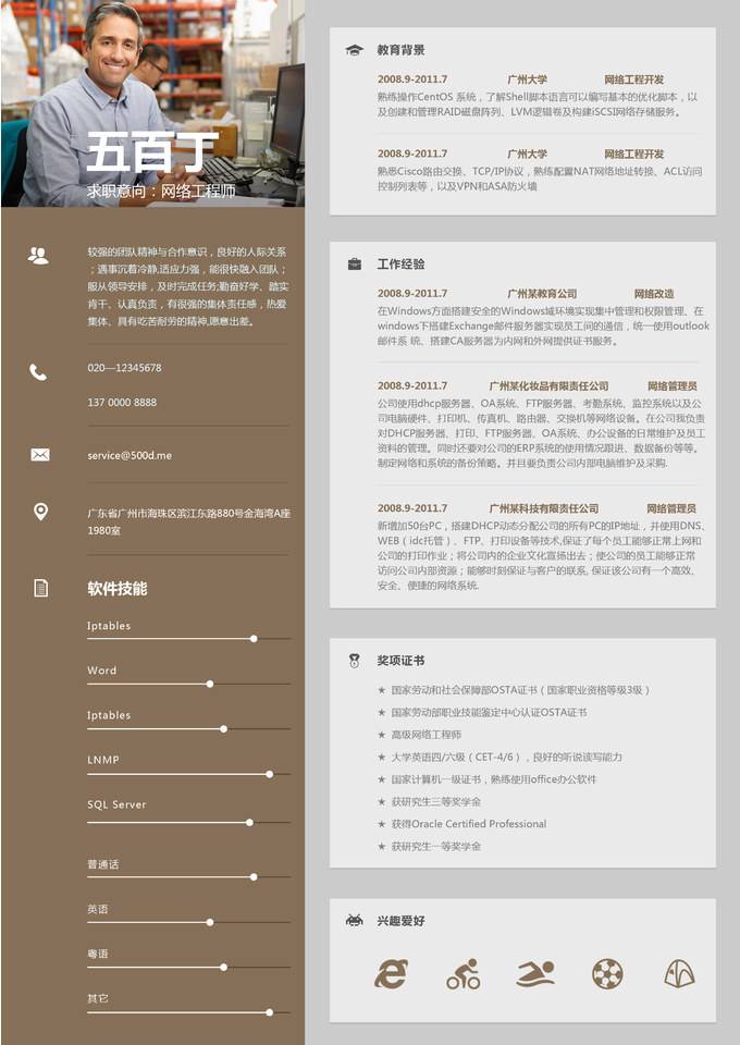 模板简历，ppt模板个人简历