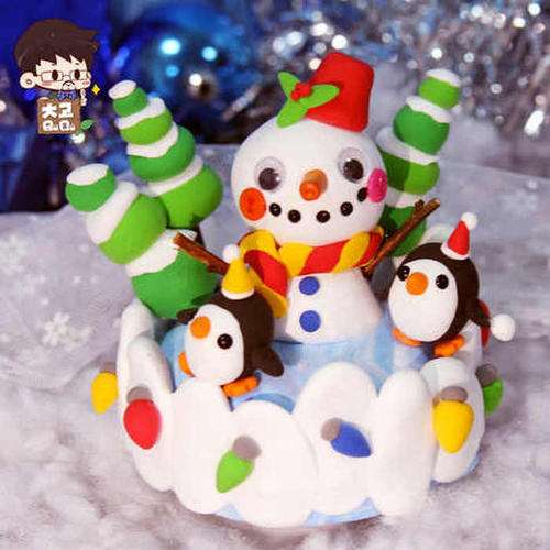 雪人手工，雪人手工画