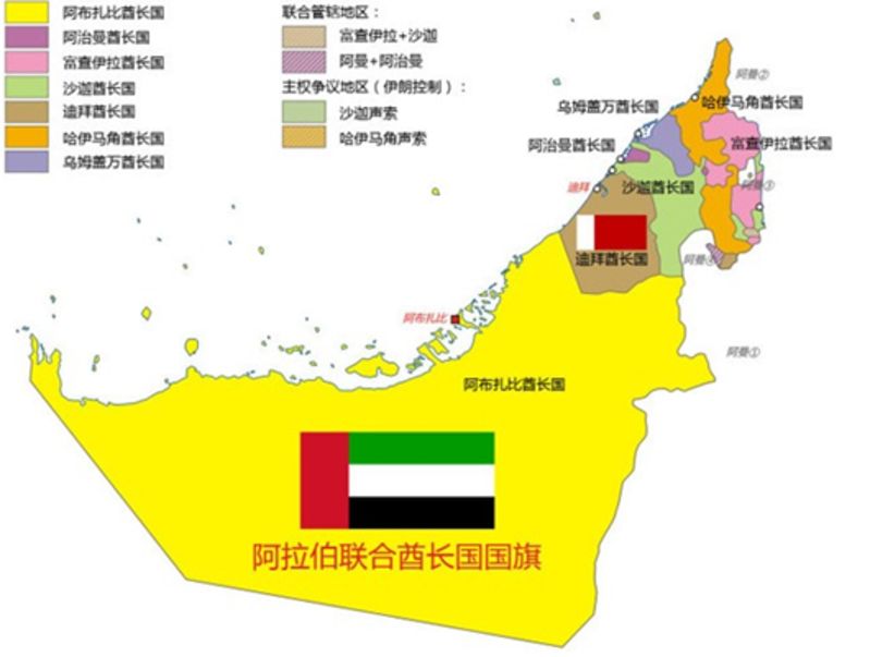 迪拜地图，迪拜地图上在哪