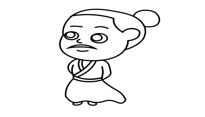 屈原简笔画，屈原简笔画帅气